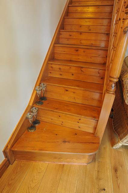 solid pine stairs to loft conversion in bungalow